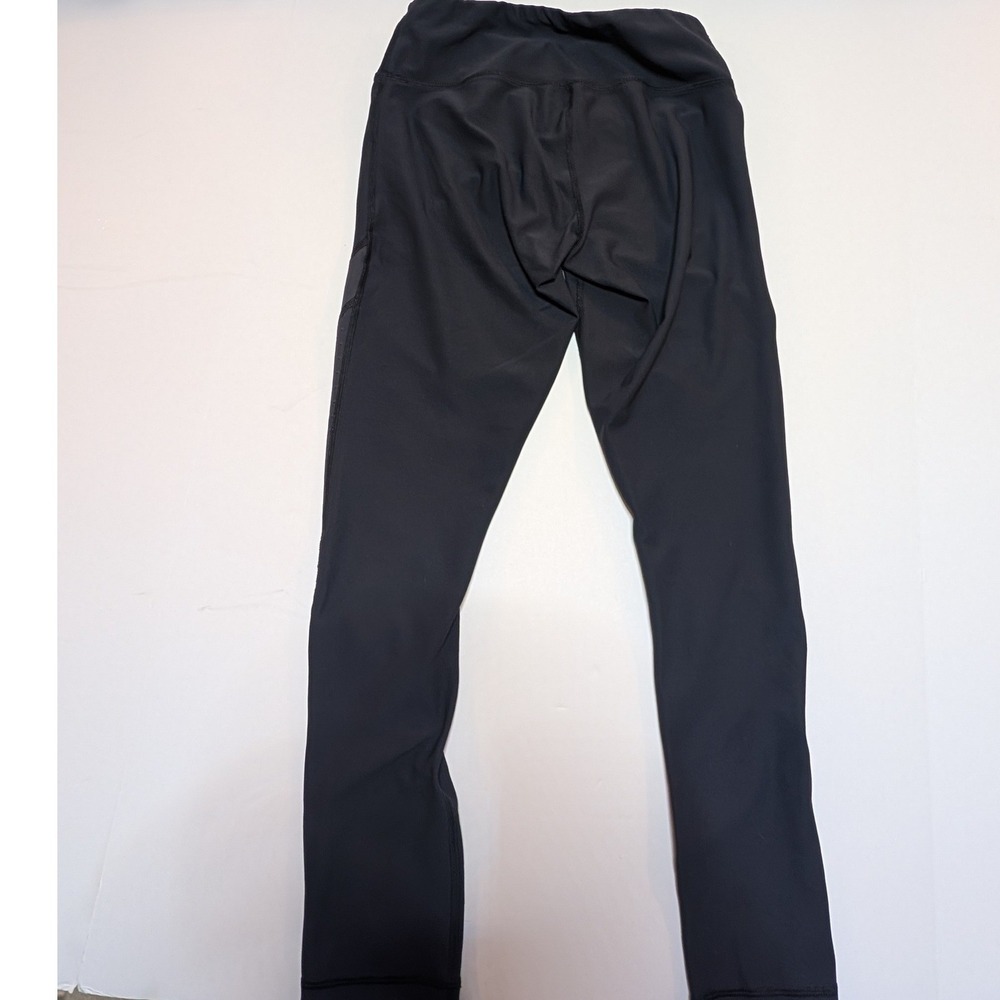Reflex Womens Black Mesh‎ Panel Laser Cut Performance Leggings Small RN 144527